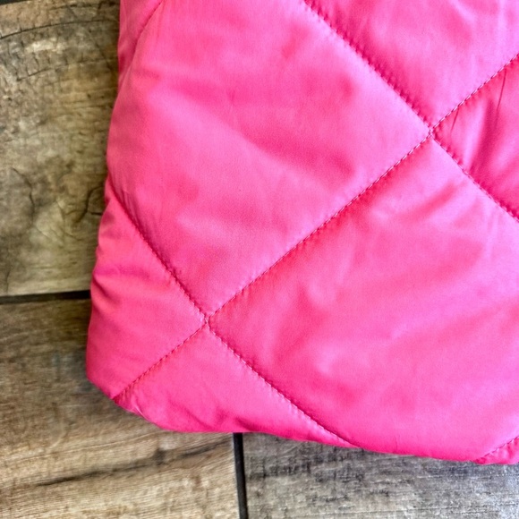 European Brand Pieces Puffer Style Vest Jacket sz L True Pink - Picture 3 of 14